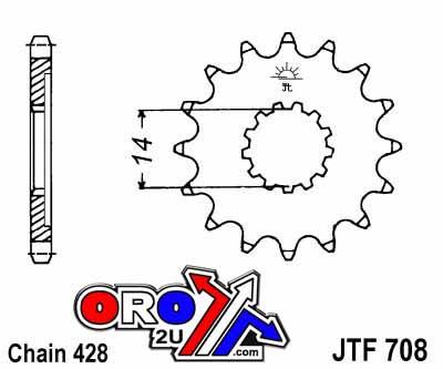 JT Front Sprocket JTF708.15 Jt