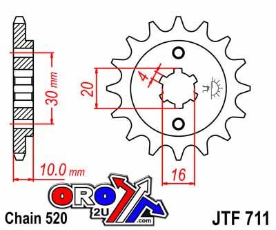 JT Front Sprocket JTF711.13 Jt