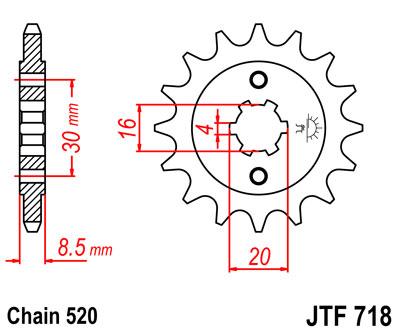 JT Front Sprocket JTF718.12 Jt, Can Use SF422