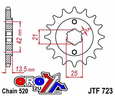 JT Front Sprocket JTF723.14 Jt