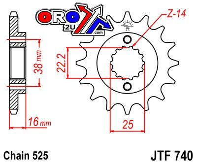 JT Front Sprocket JTF740.15 Jt