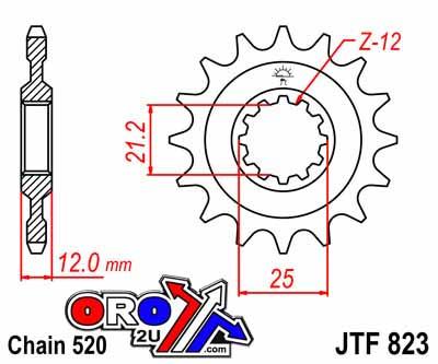 JT Front Sprocket JTF823.12 Jt