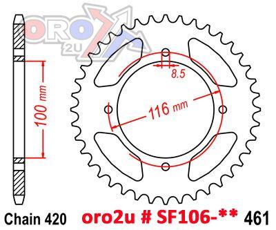 Renthal Rear Sprocket Alloy Si Renthal, Ultralite 191u-420-55gesi Silver