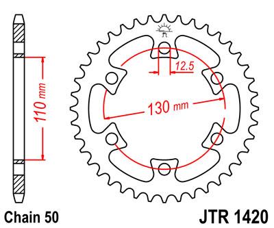 JT Rear Sprocket Jtr1420.40 Jt