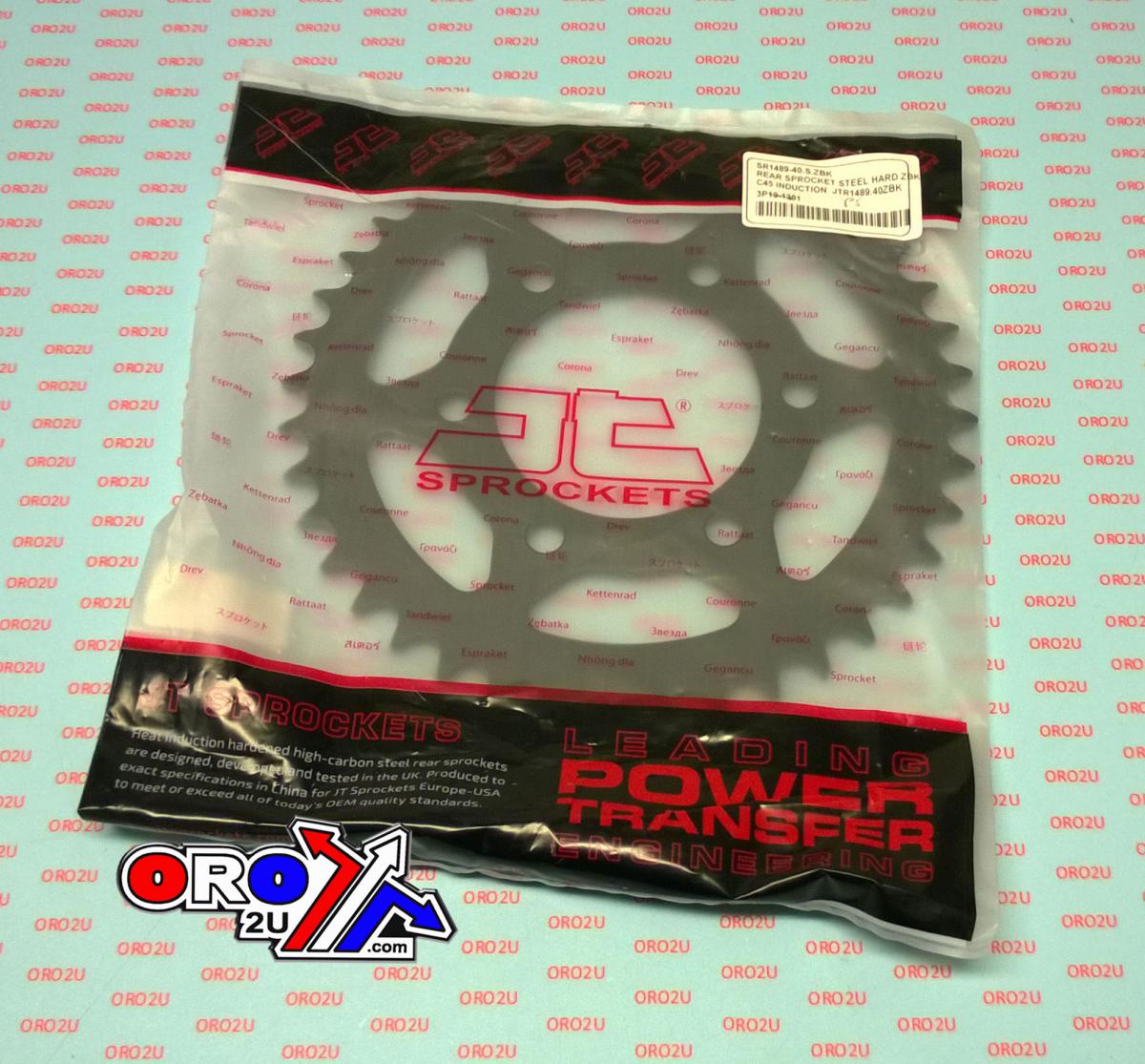 JT Rear Sprocket Steel Hard Zbk, C45 Inductionjtr1489.40zbk