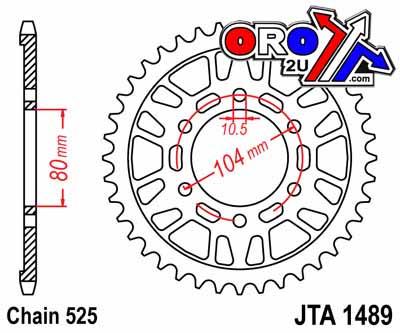 JT Rear Sprocket Alloy Jta1489.43, Chain 525