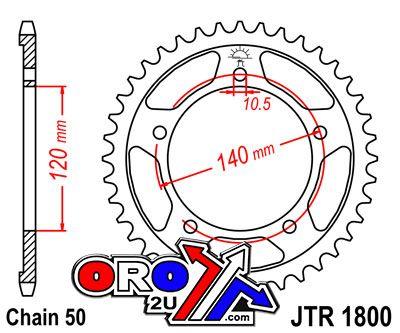 JT Rear Sprocket Jtr1800.43 Jt
