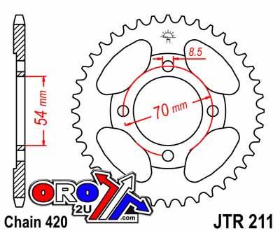 JT Rear Sprocket JRR211.39 420