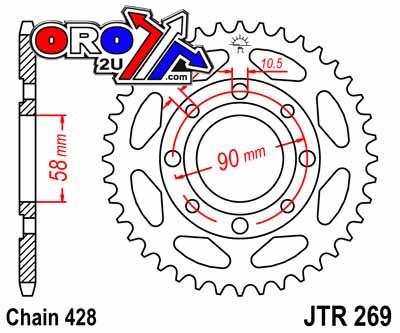 JT Rear Sprocket JTR269.35 Jt 428
