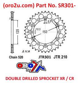 Dirt Racing Rear Sprocket Steel 50 [JTR301/210.50] 520, Double Drilled JTR301, JTR210