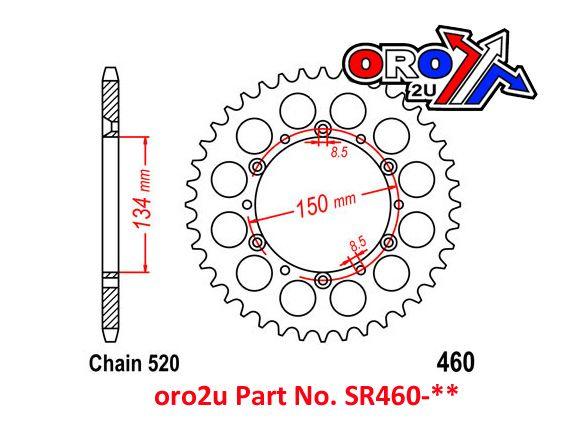 Renthal Rear Sprocket Alloy Renthal, Ultralite 112u-520-48gesi Silver, 112u-520-48gesi