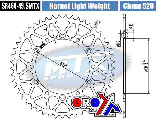 MTX Parts Rear Sprocket Steel Hard Light 11h-110-49 SR460-49