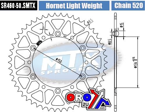 MTX Parts Rear Sprocket Steel Hard Light 11h-110-50 SR460-50
