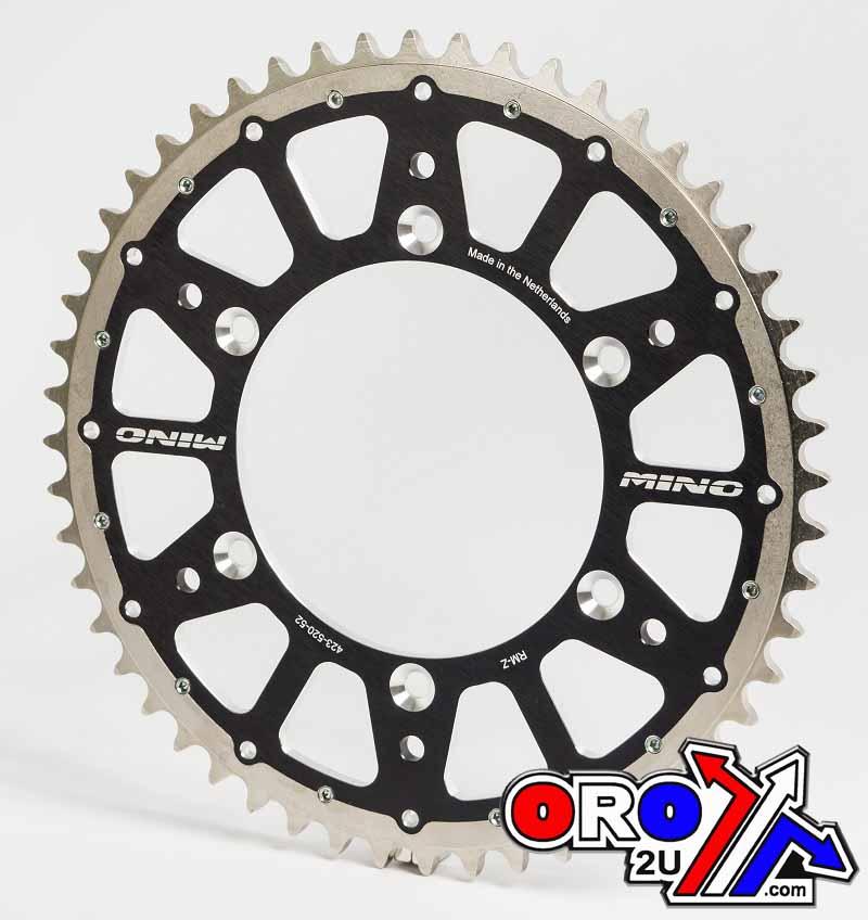 MINO Mino Rear Sprocket Fusion 2-ring, 23-612-52 Black Steel/alloy