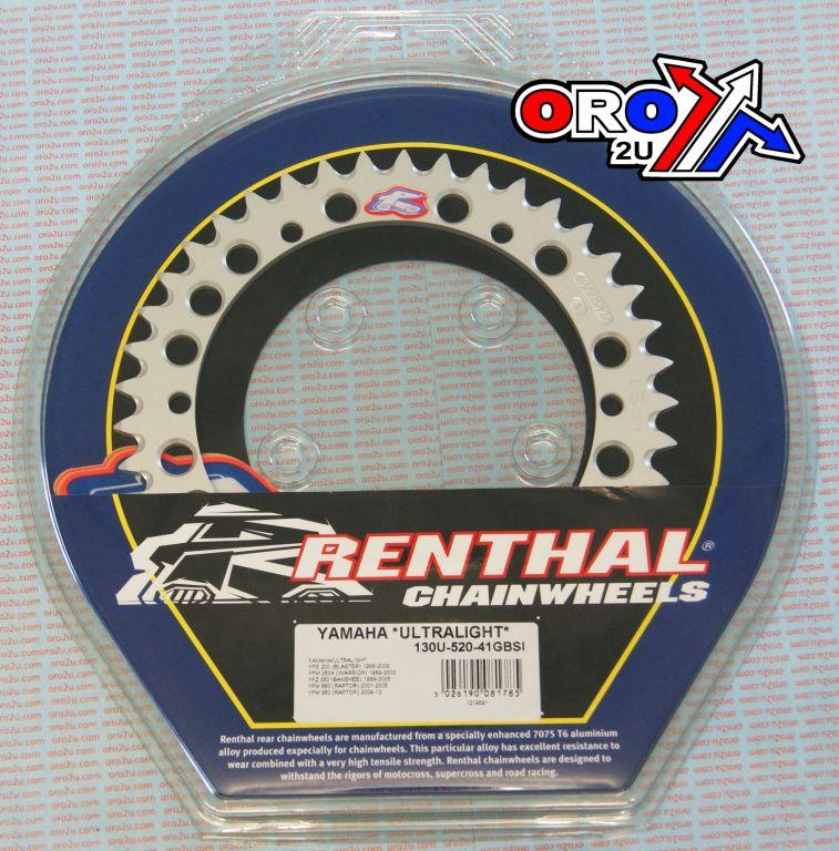 Renthal Rear Sprocket Renthal ATV, Ultralite 130u-520-41gbsi