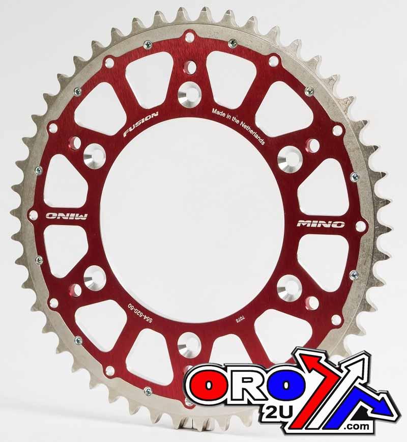MINO Mino Rear Sprocket Fusion 2-ring, 23-316-520-49 Red Steel/alloy