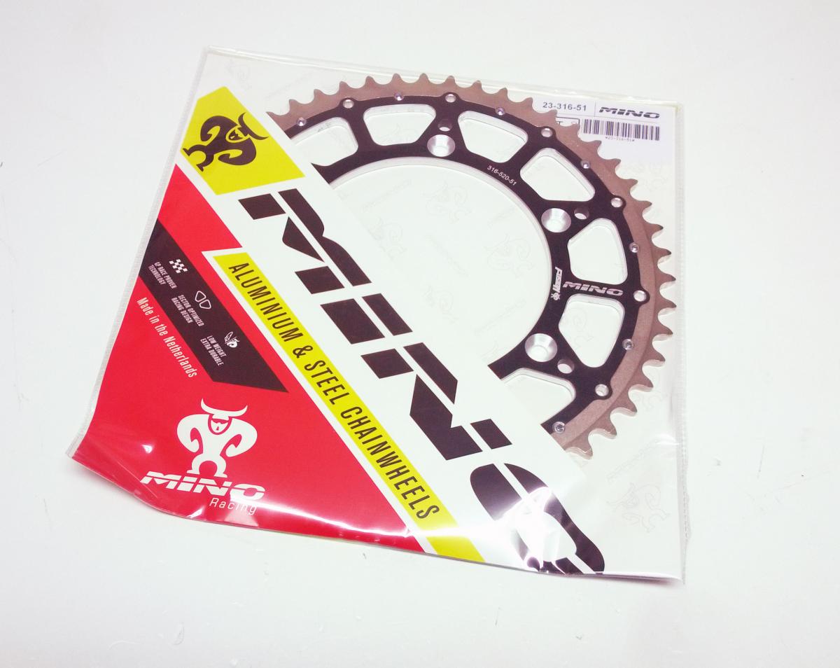 MINO Mino Rear Sprocket Fusion 2-ring, 23-316-520-51 Black Steel/alloy