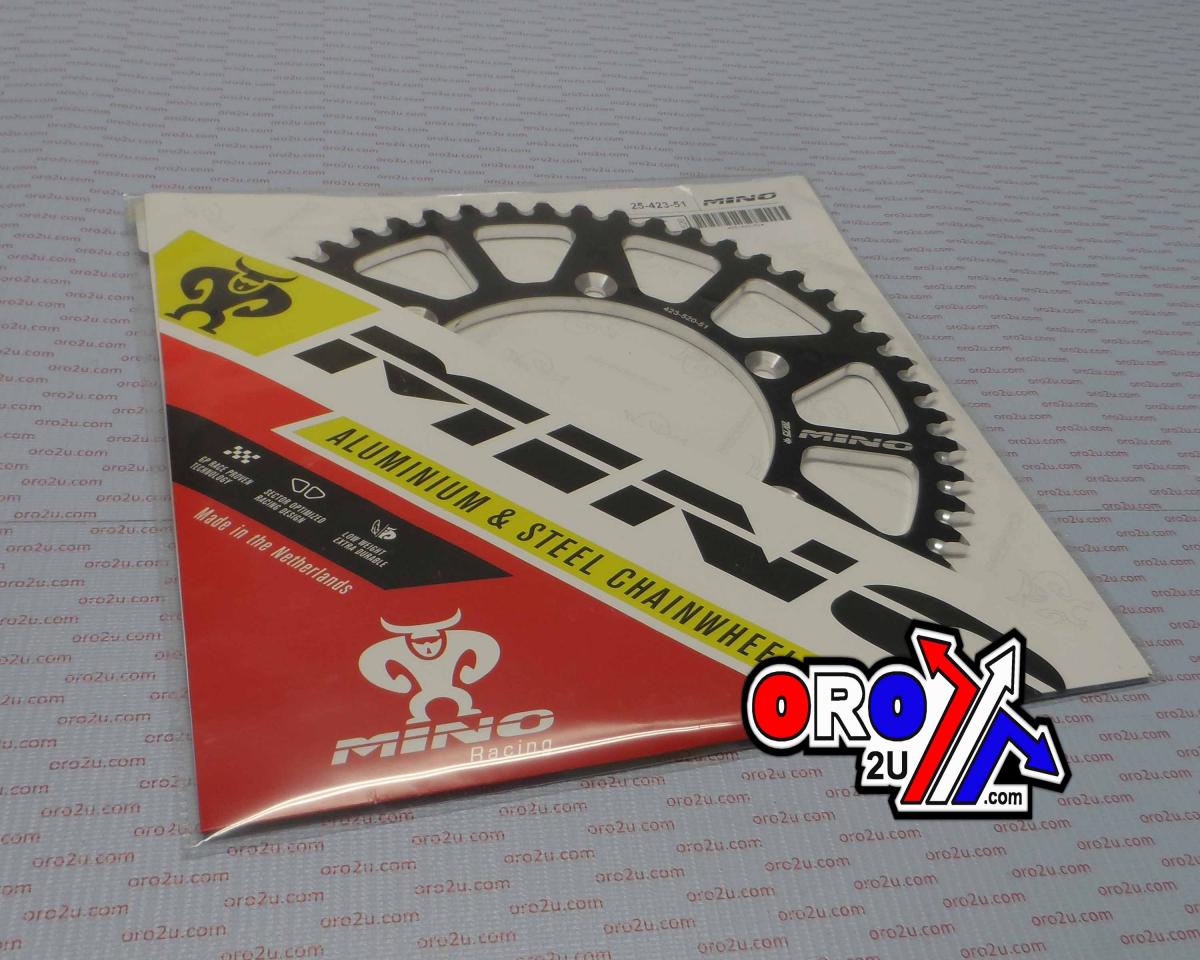 MINO Mino Rear Sprocket Alloy Black, 25-423-520-51 Black JTR808
