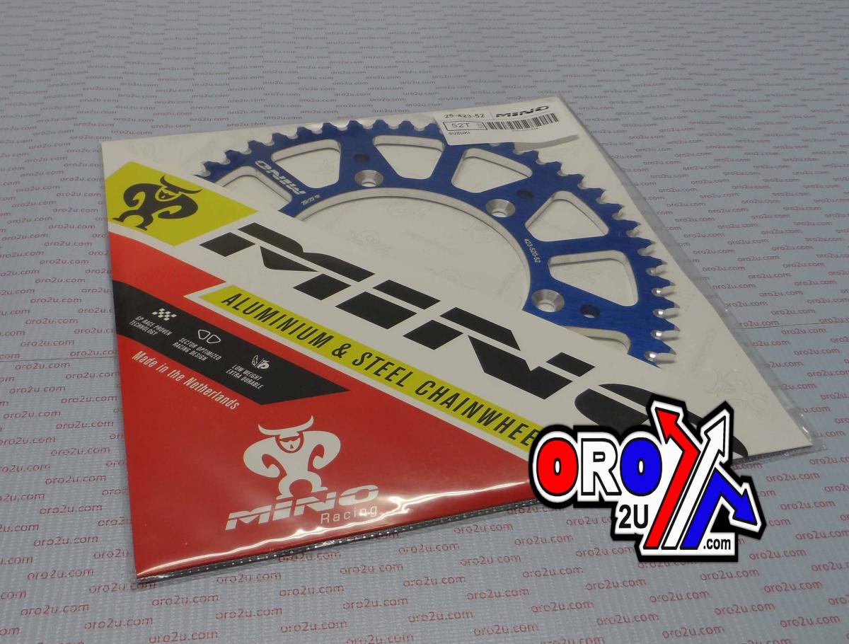 MINO Mino Rear Sprocket Alloy Blue, 25-423-520-52 Blue JTR808