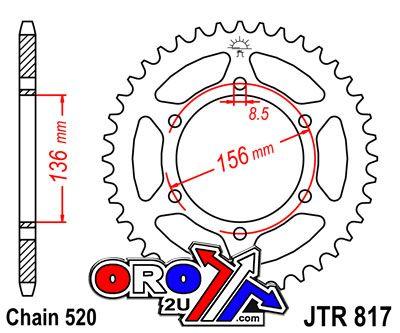 JT Rear Sprocket Steel JTR817.46