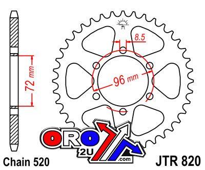 JT Rear Sprocket Steel JTR820.42