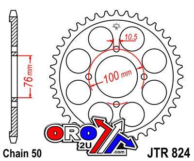 JT Rear Sprocket Steel JTR824.40