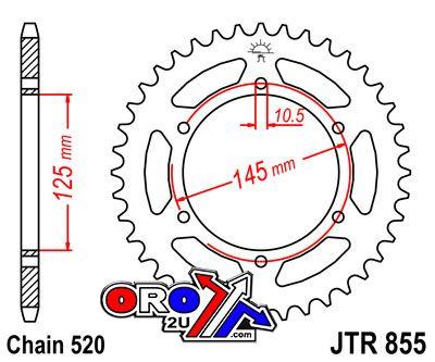 JT Rear Sprocket JTR855.46 Jt Black