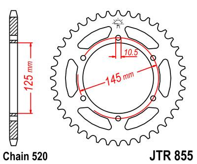 JT Rear Sprocket JTR855.47 Jt 520