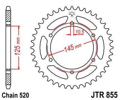 JT Rear Sprocket JTR855.48 Jt 520
