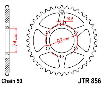 JT Rear Sprocket JTR856.45 Jt