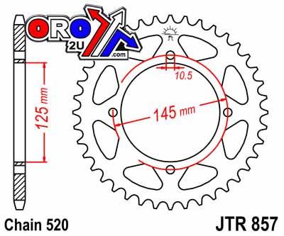 MINO Rear Sprocket 857-45 Alloy 520