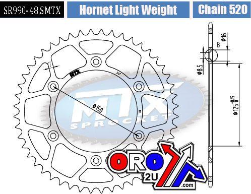 MTX Parts Rear Sprocket Steel Hard 11h-km1-48