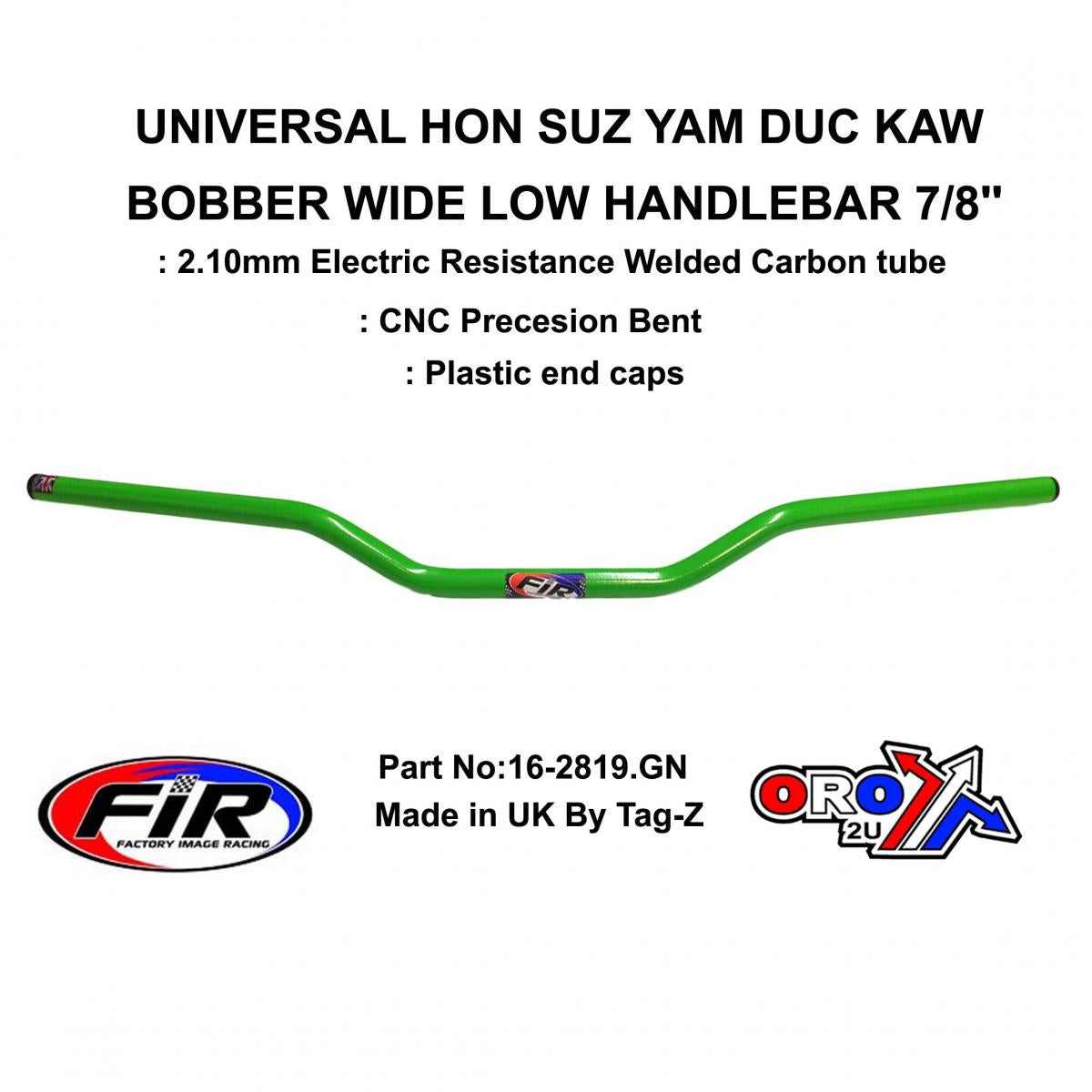FIR Bobber Handlebar 7/8'' Green, Hon Suz Yam Duc Kaw Wide, / Re: Cml405128