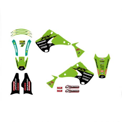 Blackbird 2003-2008 KX125 250 Team Kawasaki, Racing, Blackbird 2408R9 Graphic Kit