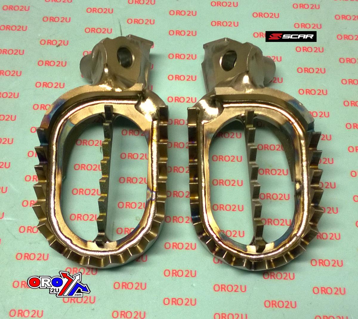 Scar Racing Foot Pegs Titanium YZ/YZF, Scar Racing S1516
