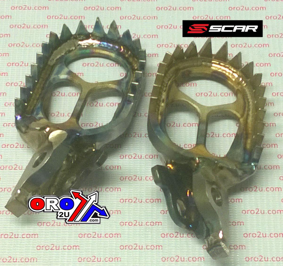 Scar Racing Foot Pegs Titanium CRF/CR, Scar Racing S2516
