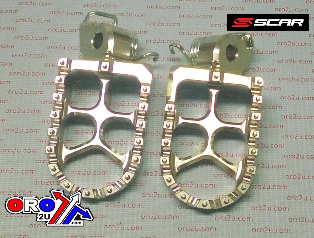 Scar Racing Foot Pegs Scar Grey KTM, 57 Aluminium Billet S5510t, [colour Grey Titanium]