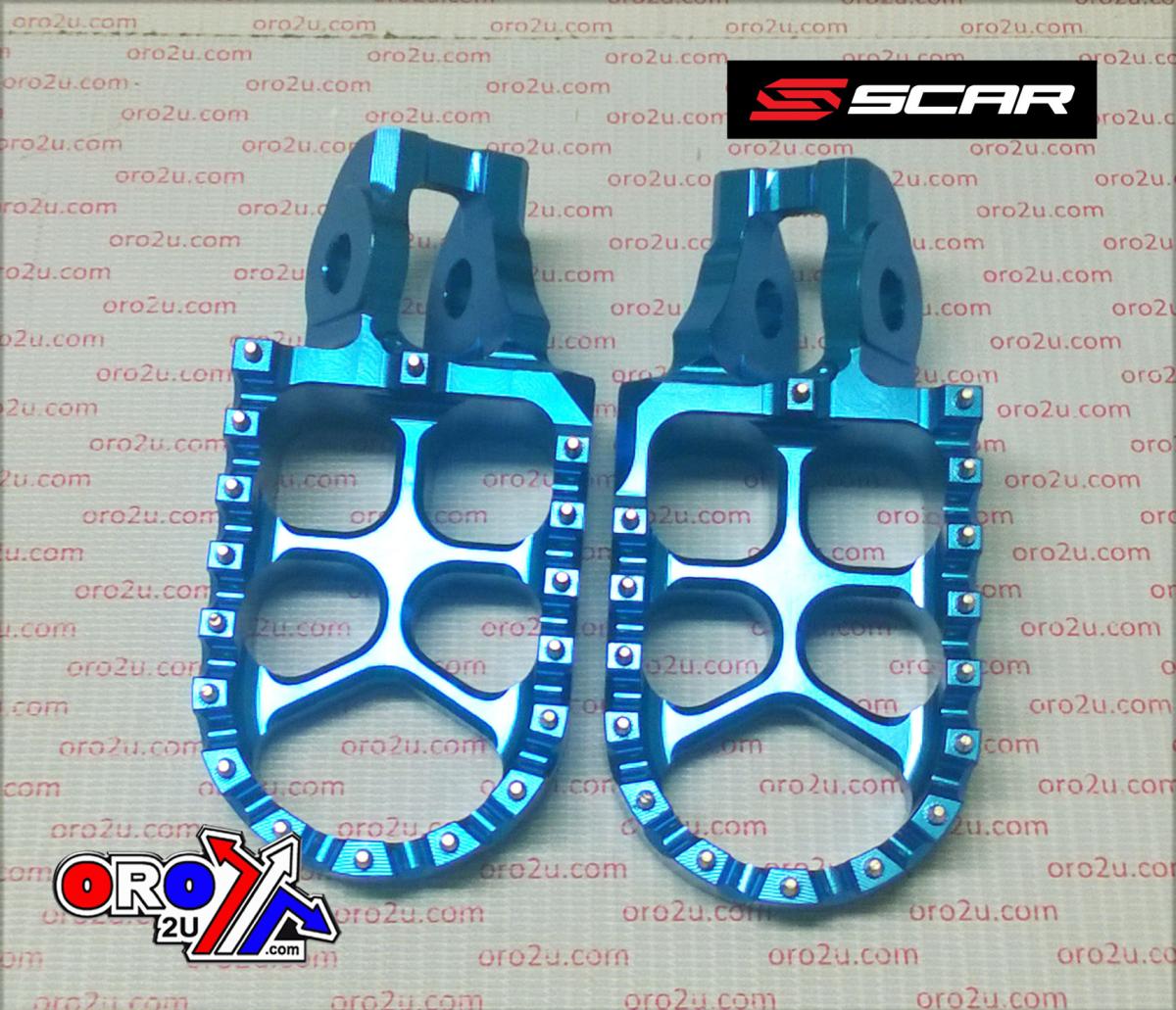 Scar Racing Foot Pegs Scar Blue KTM, 57 Aluminium Billet S5511b