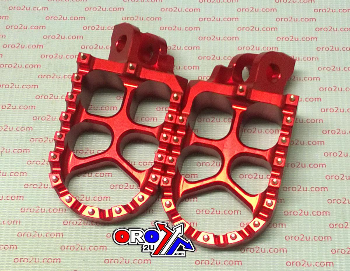 Scar Racing Foot Pegs Scar Red RM85, 57 Aluminium Billet S4510r