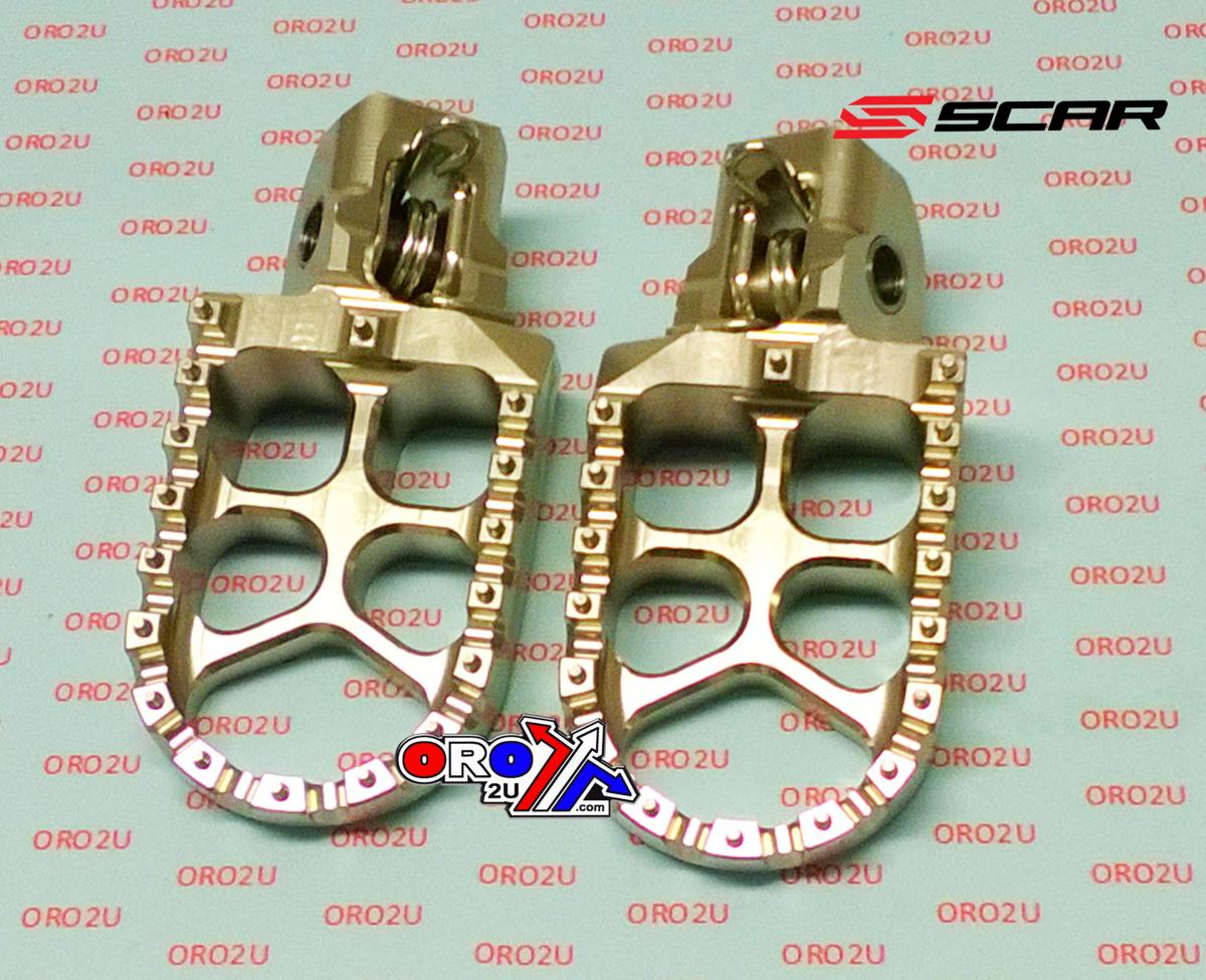 Scar Racing Foot Pegs Scar Grey KTM, 57 Aluminium Billet S5511t, [colour Grey Titanium]