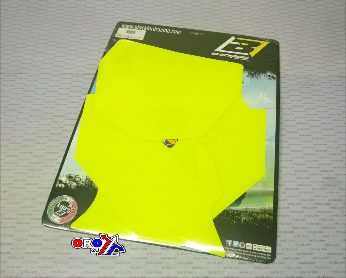 Blackbird Graphics 14-18 YZF250/450 Backgrounds, Neon Yellow Blackbird 3223