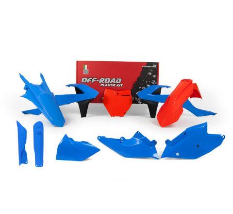 Rtech Plastics Plastic Kit/7 16-18 KTM SX/SXF Orange/blue, Orange/blue Rtech R-kitKTM-cl0-518