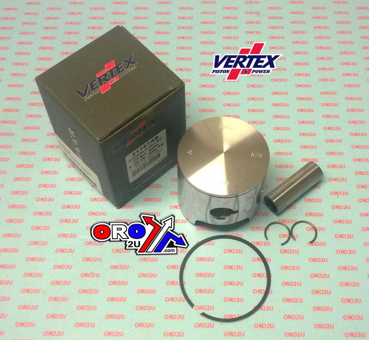 Vertex Piston Kit Vertex 70 C/d Cagiva Cross 250 85-91, Vertex 21757cd Husky CR/WR250 85-91
