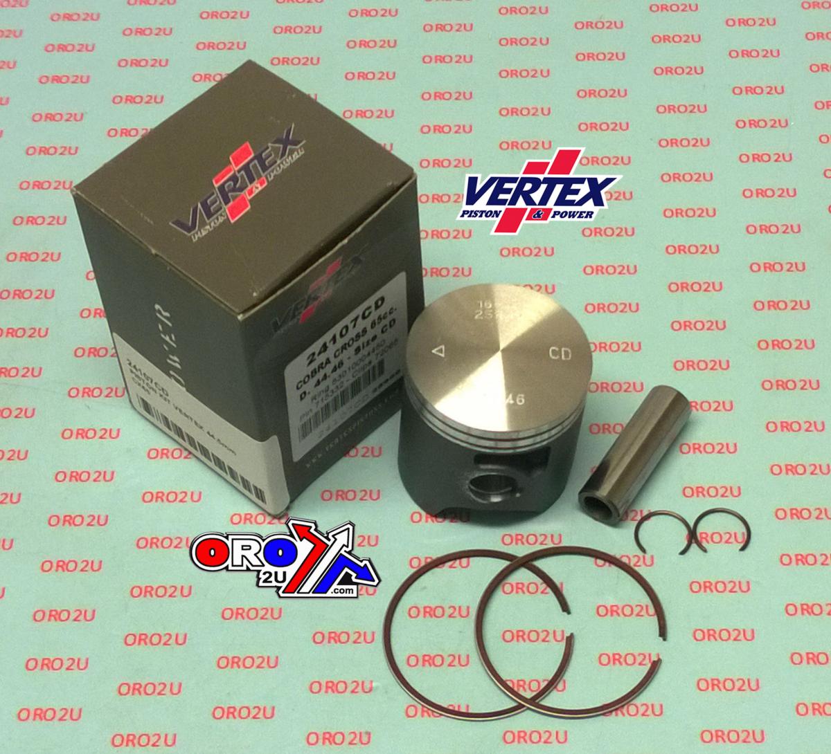 Vertex Piston Kit Vertex 44.5 Cd Cobra Cx 65 07-09/12-16, Vertex 24107cd