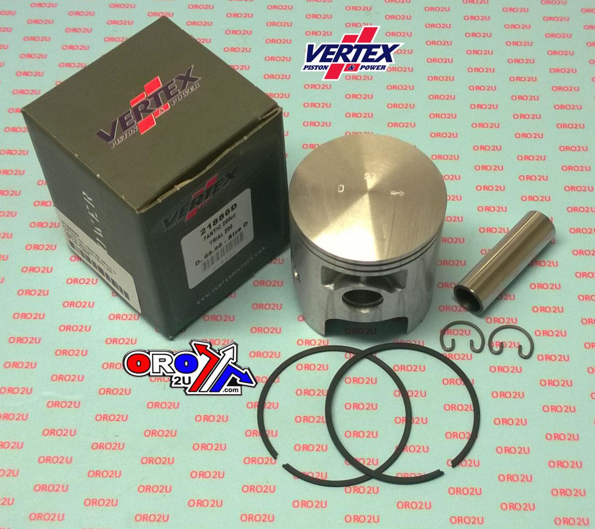 Vertex Piston Kit Vertex 69 C Fantic Motor Trial 200, Vertex 21886c