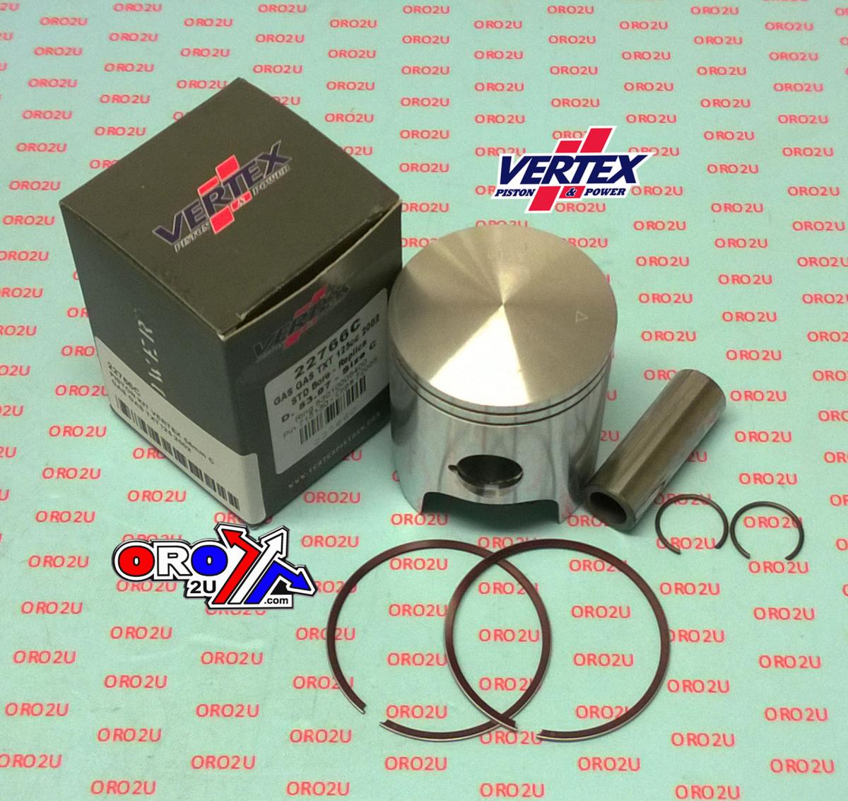 Vertex Piston Kit Vertex 54.0 D Gas Gas Txt 125 02-21, Vertex 22766d