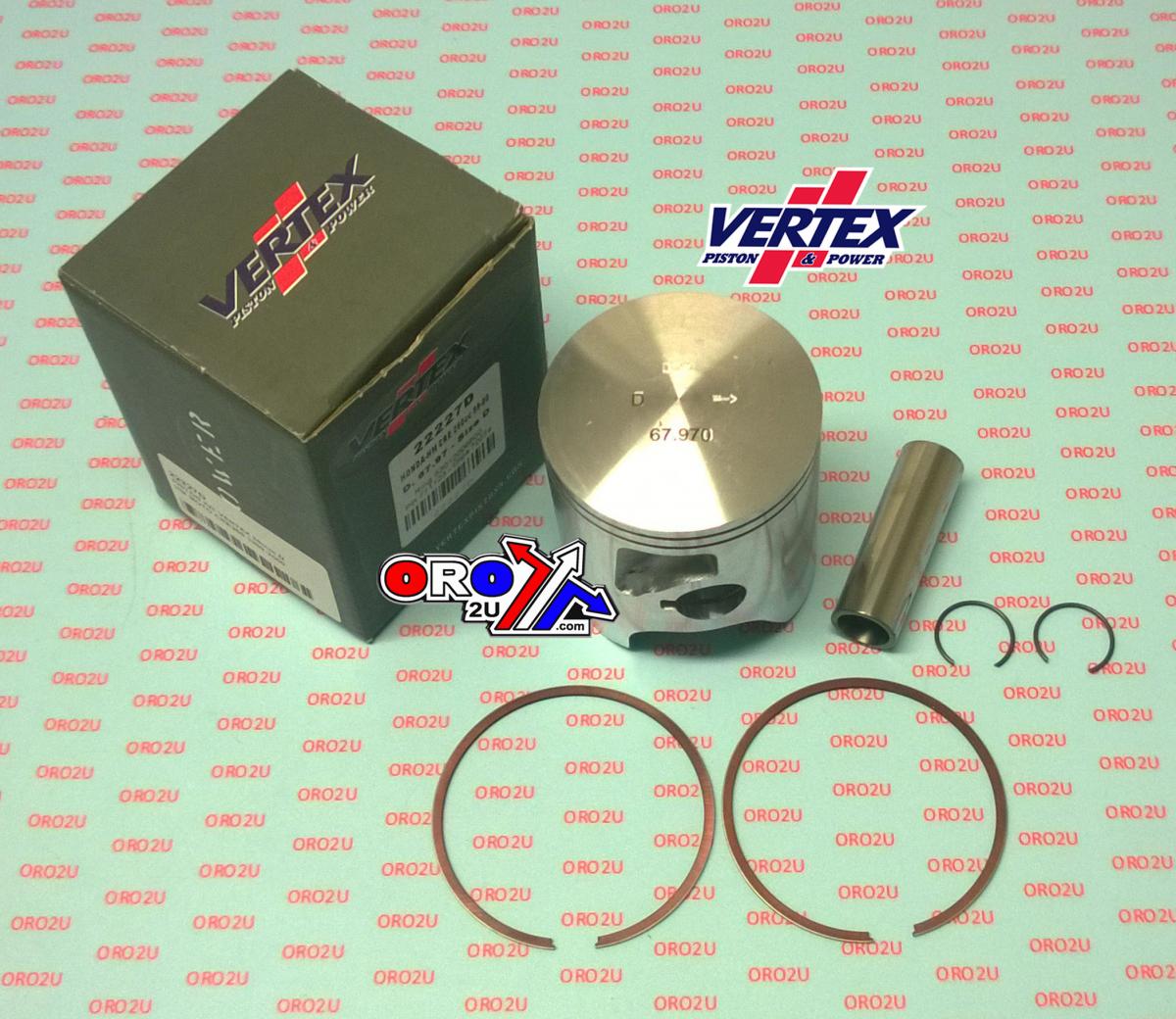 Vertex Piston Kit Vertex 68 D Hm Moto CRE260 89-00, Vertex 22227d
