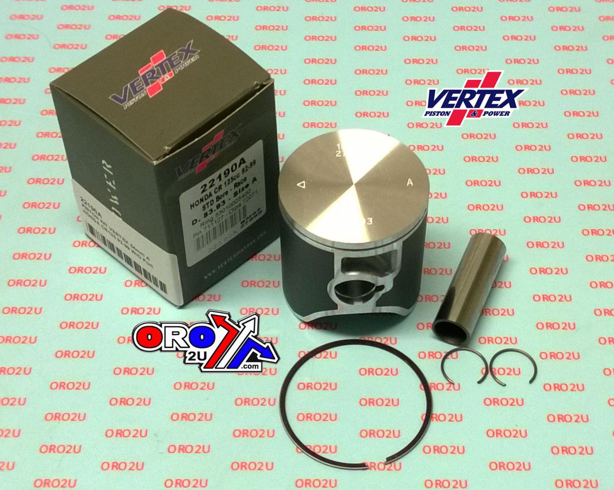 Vertex Piston Kit Vertex 54 B Honda CR 125 92-99, Vertex 22190b W/o Port