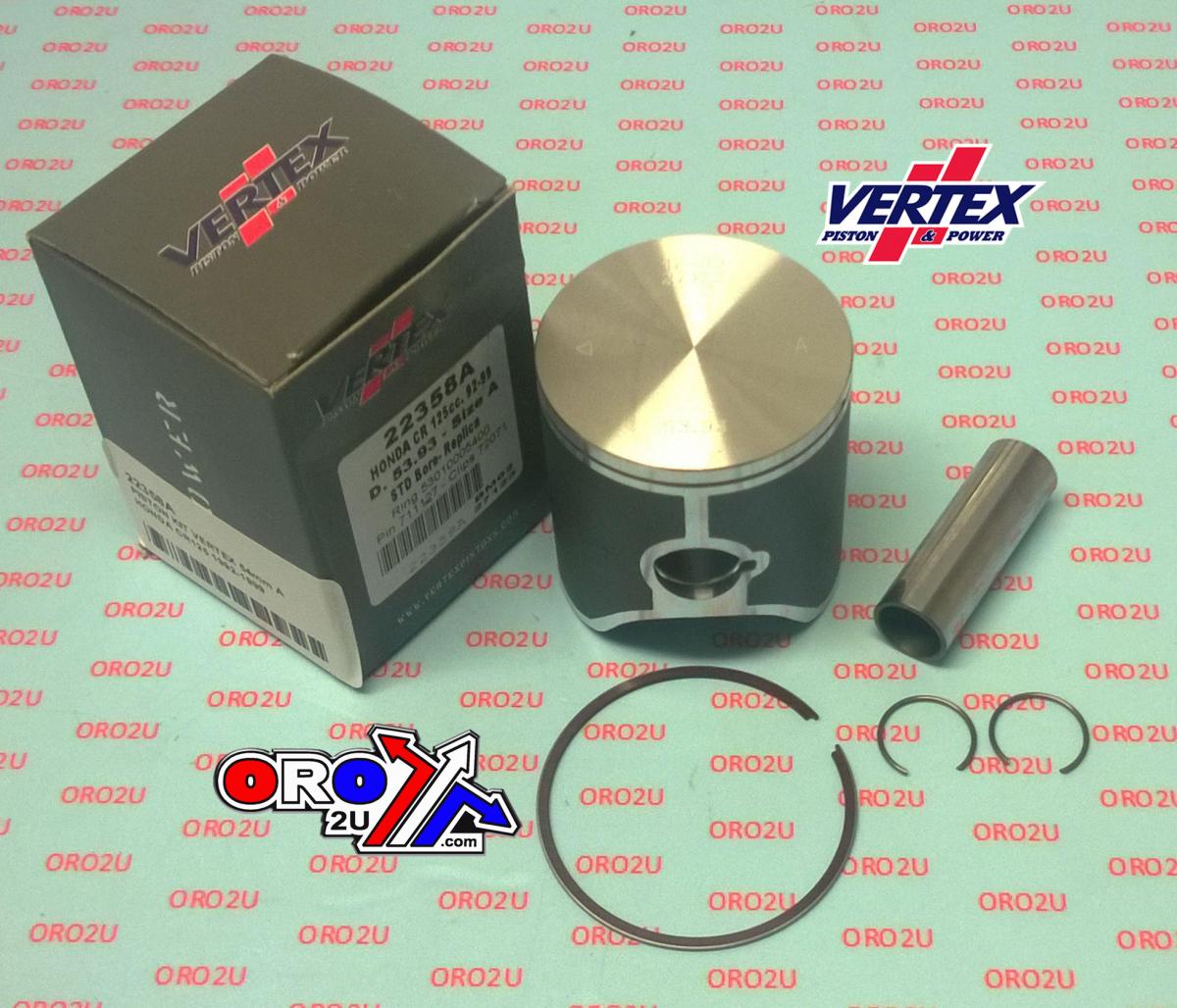 VERTEX PISTON KIT  54.0 C HONDA CR 125 92-99 RACE,  22358C