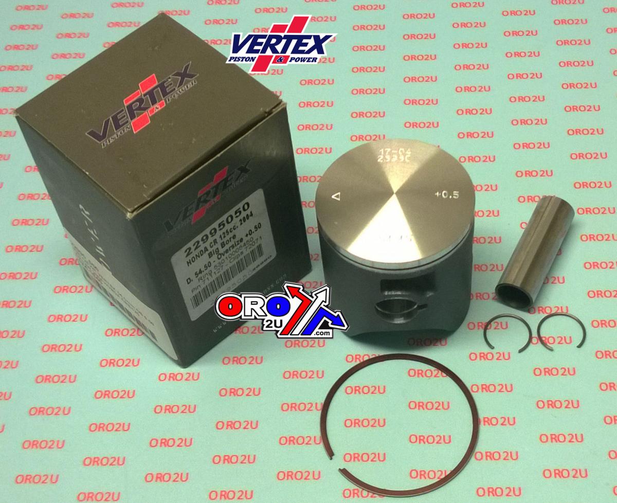 Vertex Piston Kit Vertex 54.5 Honda CR/cre 125 2004, Vertex 22995050 Os +0.50